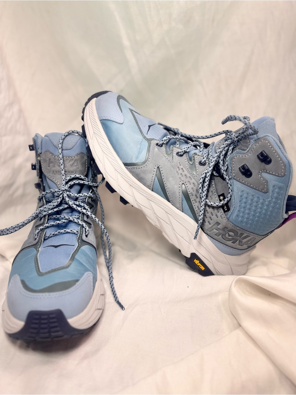 Hoka Anacapa 2 Mid GTX Hiking Blue purple, Size 9.5B Womens worn once